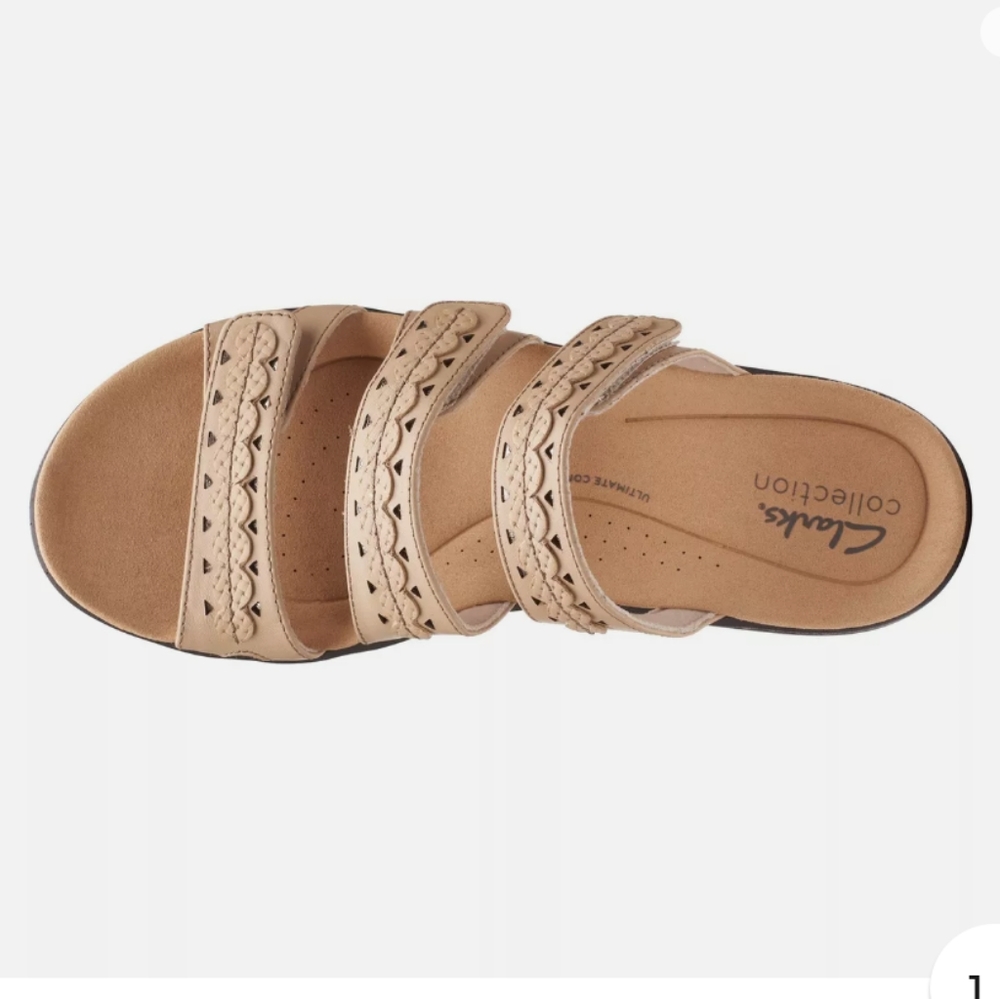 Clarks Laurieann Cove Women's Leather Slide Sandals Size 8